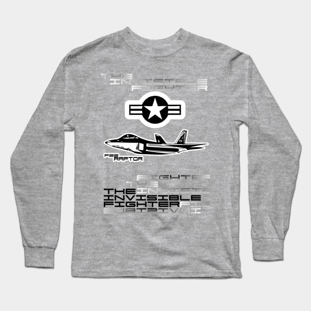 F22 Raptor Long Sleeve T-Shirt by Marko700m